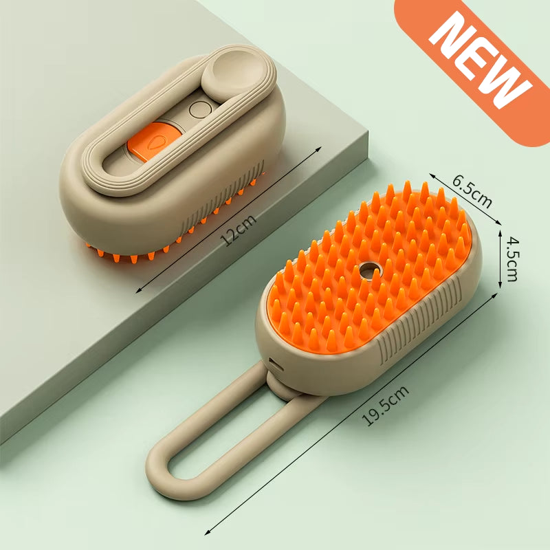 SteamPaw™ - Cepillo de Vapor Eléctrico 3 en 1 para Gatos y Perros