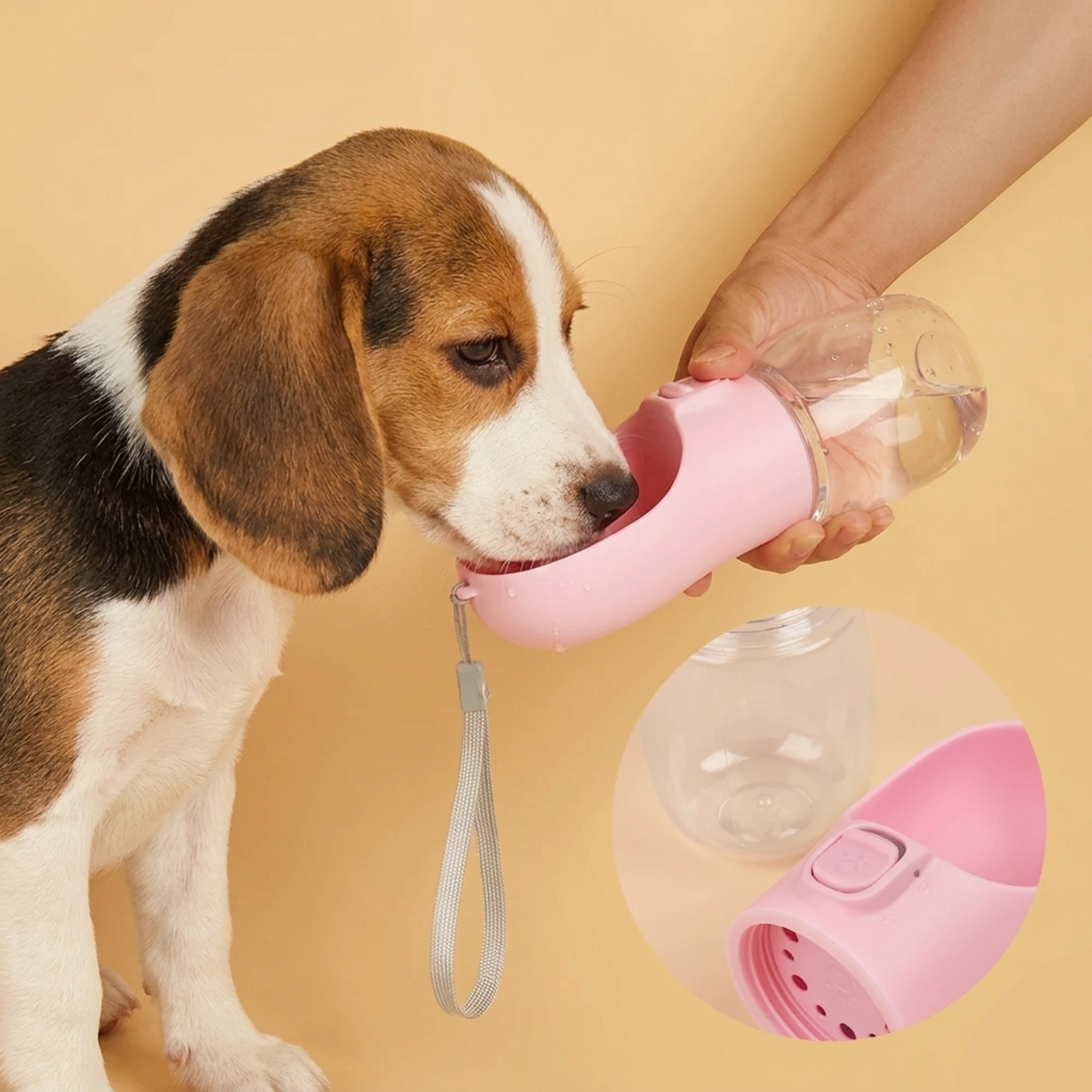 AquaPaws™ - Botella de Paseo Portátil y Antigoteo para Mascotas