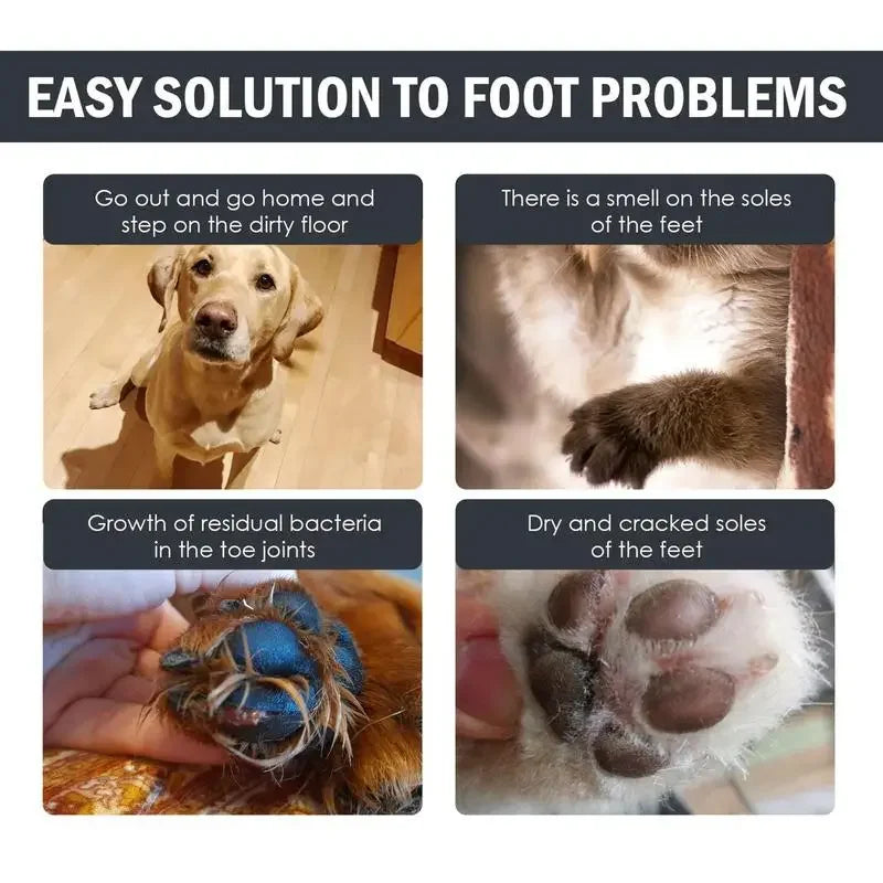 PawClean™ - Espuma Limpiadora de Patas Sin Aclarado con Cepillo de Silicona